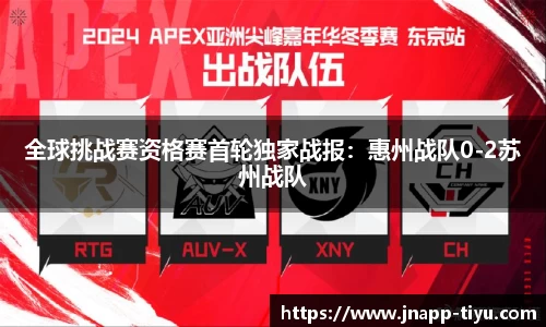 全球挑战赛资格赛首轮独家战报：惠州战队0-2苏州战队